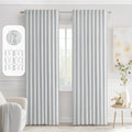 MIULEE Greyish White Back Tab Blackout Curtains 52x72 Inches Long 2 Panels | by MIULEE