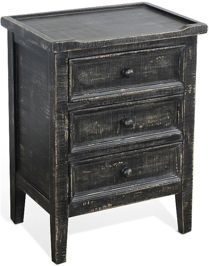 Sunny Designs Marina Black Sand Wood End Table by Sunny+Designs