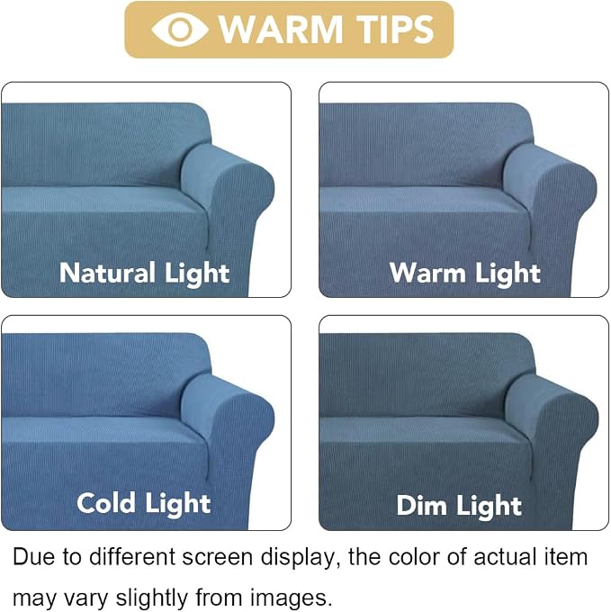 H.VERSAILTEX Armchair Cover High Stretch Sofa Slipcover 1 Piece Couch Covers - Image 3