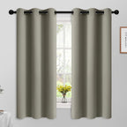 Yakamok Room Darkening Curtains 42x63 inch Length Taupe-Living Room | 2 panels by Yakamok