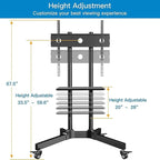 PERLESMITH Rolling TV Stand - Image 3