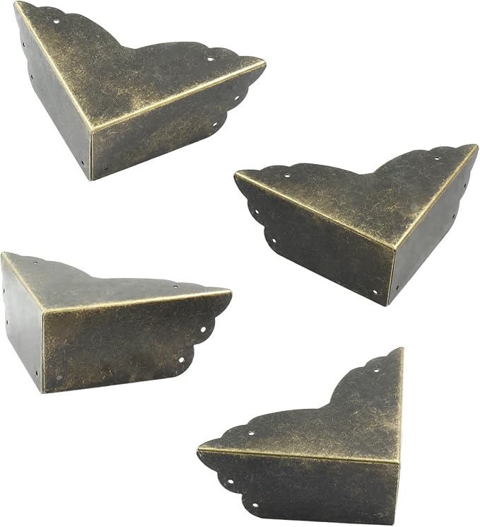 Bivethoi 8 Packs Bronze Box Corner Protectors, Edge Cover Safety Guard by Bivethoi
