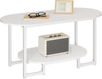HOOBRO Coffee Table for Living Room, Oval Small Coffee Table - Image 8