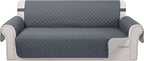 Reversible 4 Seater Sofa Cover 91" Large, Dark Blue | Couch Cover Furniture by LuxshareHome