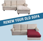 H.VERSAILTEX Sectional Couch Covers 1 Piece Chaise Slipcover L Shape Separate - Image 7