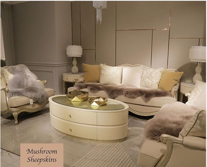 HUAHOO Premium Genuine Sheepskin Rug Real Australia Sheepskin Natural Lambskin - Image 7