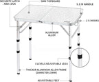 Yriuat Folding Camping Table 2ft Portable Picnic Table Adjustable Height Small - Image 4