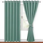 Blackout Curtains for Bedroom, Sage Green, 70 x 84 Inch, 2 Panels | Thermal - Image 8