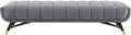 Modway Adept Mid-Century Modern Velvet Upholstered Tufted Accent Bench in Gray by Modway
