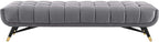 Modway Adept Mid-Century Modern Velvet Upholstered Tufted Accent Bench in Gray by Modway