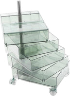 5 Tier Storage Cabinet, 360° Rotating Sofa Side Cabinet, Mobile Bedside Table - Image 8