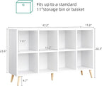 8-Cube Bookshelf 2 Tier Modern Bookcase - Image 3
