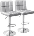 Homall Bar Stools Modern PU Leather Adjustable Swivel Barstools, Armless by Homall