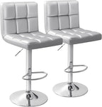 Homall Bar Stools Modern PU Leather Adjustable Swivel Barstools, Armless by Homall