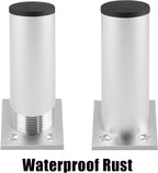 Set of 4 Furniture Legs 4 Inch, Adjustable Aluminum Alloy Cabinet Legs - Image 4