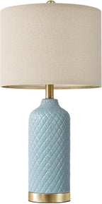 24.25" Table Lamp Modern Ceramic Blue Lamps - Image 8