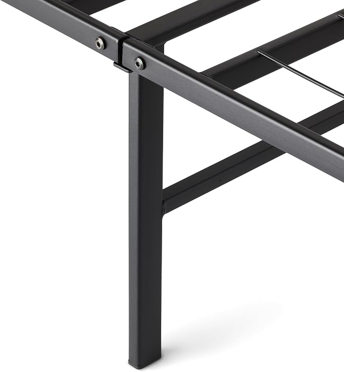 Amazon Basics Bed Frame with Storage, Foldable Metal Platform, Sturdy Steel - Image 4
