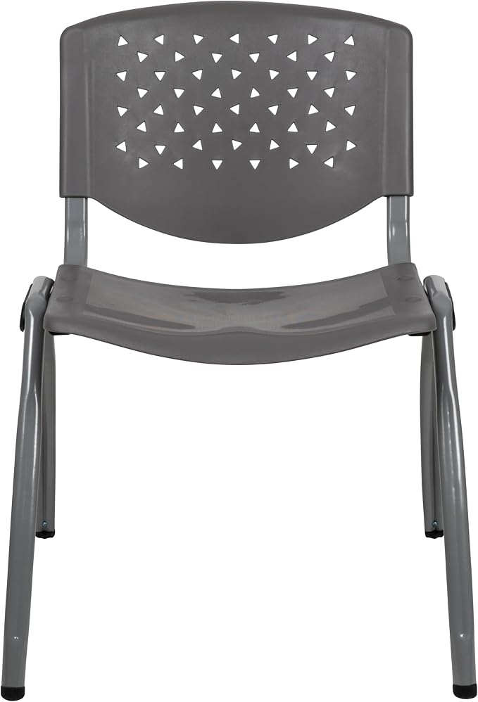 Flash Furniture HERCULES Series 880 lb. Capacity Gray Plastic Stack Chair - Image 10