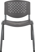 Flash Furniture HERCULES Series 880 lb. Capacity Gray Plastic Stack Chair - Image 10