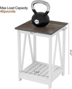 Farmhouse Square End Table, Accent Side Table - Image 2
