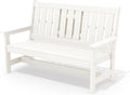 SERWALL Outdoor Bench with Cup Holder, Oversized 58" HDPE Porch Bench Suitable by SERWALL