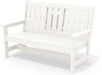 SERWALL Outdoor Bench with Cup Holder, Oversized 58" HDPE Porch Bench Suitable by SERWALL
