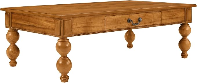 Retro Wooden Coffee Table 47’’ Vintage Cocktail Center Table - Image 7