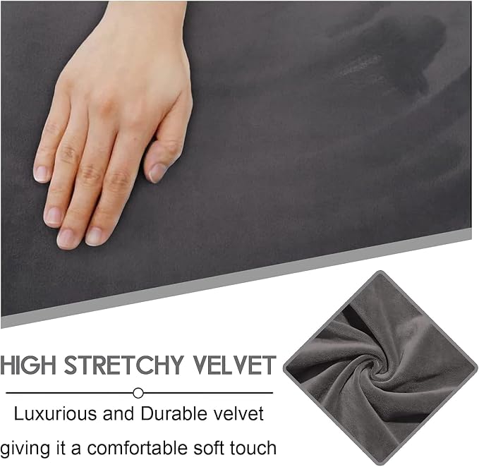 LightInTheBox 7-Piece Velvet Stretch Reclining Couch Covers 5 Seats Corner Sofa - Image 8
