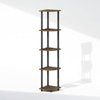 Furinno Turn-N-Tube Storage Shelves, 5-Tier Book Shelf, Corner Shelf, Toolless - Image 4