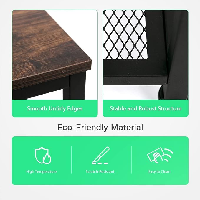 Industrial End 2-Tier Side Table - Image 5