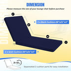 Basic Beyond Chaise Lounge Cushions Outdoor, 3-Layer Waterproof Outdoor - Image 4