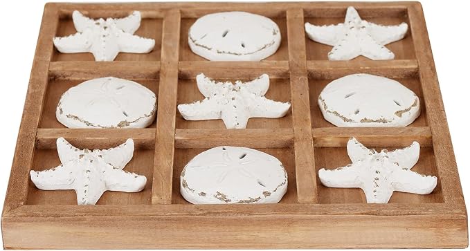 NIKKY HOME Beach Tic Tac Toe for Fun Starfish Sand Dollar Coastal House Coffee - Image 8
