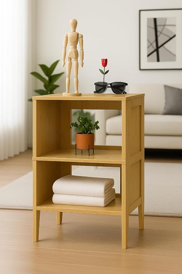 Bamboo Coffee Table Set of 2 – Modern End Tables - Image 7
