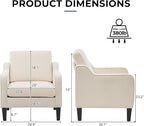 VINGLI Mid Century Modern Accent Chair, Waiting Room - Image 2
