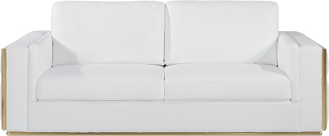Blackjack Furniture Catania Modern Top Grain Italian Leather Sofa Set by BlackjackFurniture