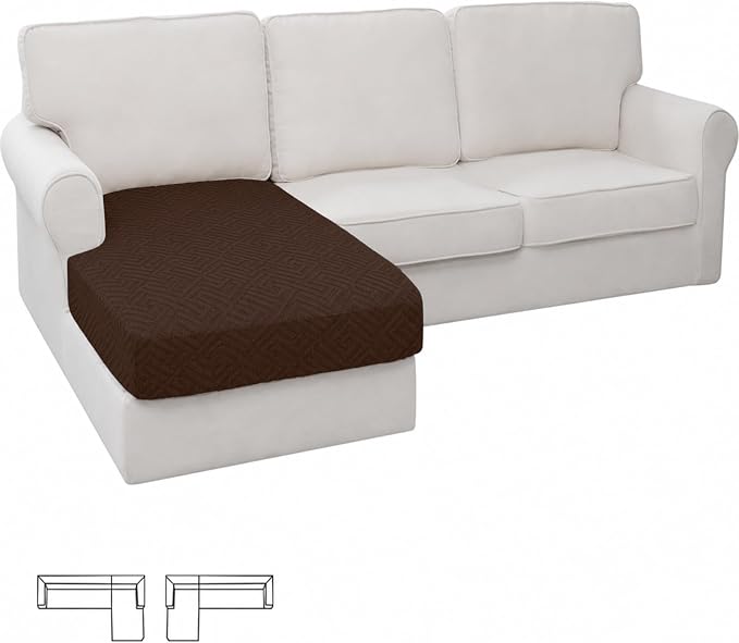 XINEAGE Chaise Cover for L Shaped Sofa, Sectional Couch Covers for Pets by XINEAGE