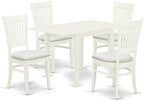 East West Furniture NDVA5-LWH-C 5 Piece Modern Dining Table Set Includes a by EastWestFurniture