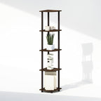 Furinno Turn-N-Tube Storage Shelves, 5-Tier Book Shelf, Corner Shelf, Toolless - Image 5