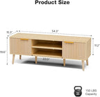 LCRBOL TV Stand for Living Room, Boho Entertainment Center for 55/60 inch TVs - Image 2