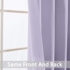 Yakamok Room Darkening Curtains 52x108 inch Length Lilac-Living Room | 2 panels - Image 5
