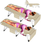 ABORON Sun Tanning Chair, 3 in 1 5 Positions Adjustable Heavy Duty Folding by ABORON