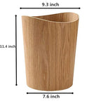 2.3 Gallons Wood Trash Can Wastebasket - Image 4