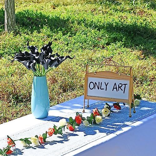 ONLY ART Artificial Black Calla Lily 20pcs – 13.5" PU Faux Flowers with Flexible Stems, Soft Texture, for New Year and Valentine's Day Home, Wedding & DIY Decor - Image 5