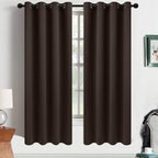 Yakamok Room Darkening Curtains 52x63 inch Length Dark Brown-Living Room | 2 by Yakamok