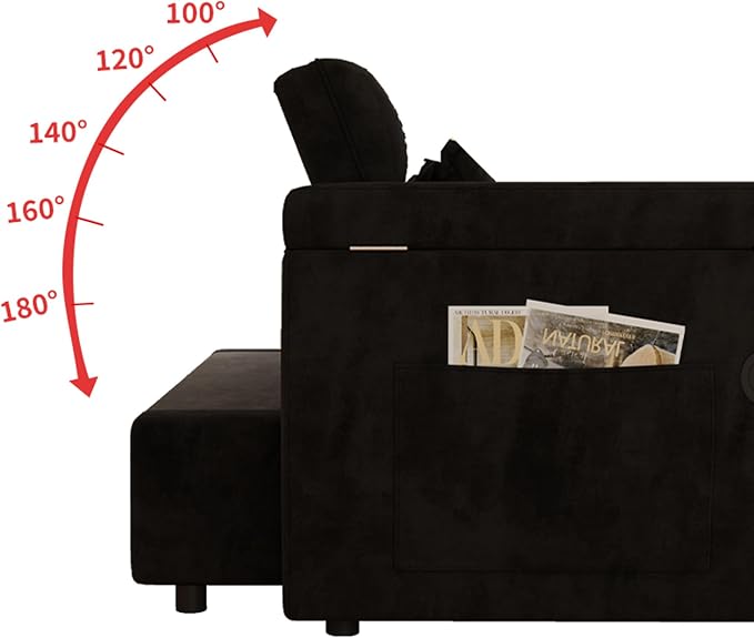 3 in 1 Convertible Sleeper Sofa, 65in Sleeper Couch - Image 8