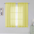 Simplebrand Rod Pocket Top Solid Voile Sheer Curtains by Simplebrand