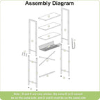 Kalrin Over-The-Toilet Storage Rack, 4-Tier Bathroom Organizer Shelf Over Toilet - Image 8