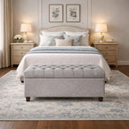 Homepop Home Decor | Tufted Ainsley Button Storage Ottoman Bench - Image 4