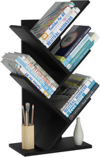 SHEEPAM 5 Tier Tree Book Shelf, Small Desktop Bookshelf by SHEEPAM
