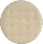 Homepop Home Decor | Upholstered Round Velvet Tufted Foot Rest Ottoman | Ottoman - Image 9